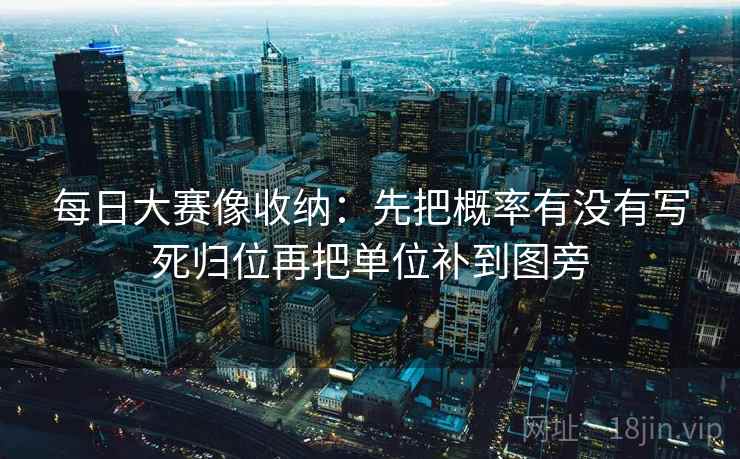 每日大赛像收纳：先把概率有没有写死归位再把单位补到图旁