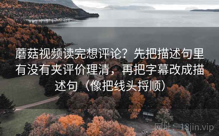 蘑菇视频读完想评论？先把描述句里有没有夹评价理清，再把字幕改成描述句（像把线头捋顺）